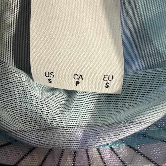 Puma x Palomo tight longsleeve mesh shirt, rubber label at hem, mock neck, sz. S - Picture 6 of 11